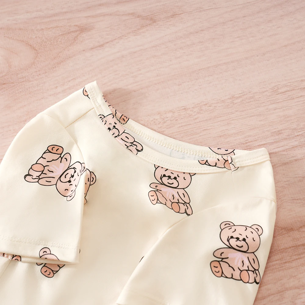 Dog Clothes Bear Printed Dog Shirts Puppy T-Shirts Cute Pet Clothes Doggie Shirt for Small Medium Dog Apparel Summer