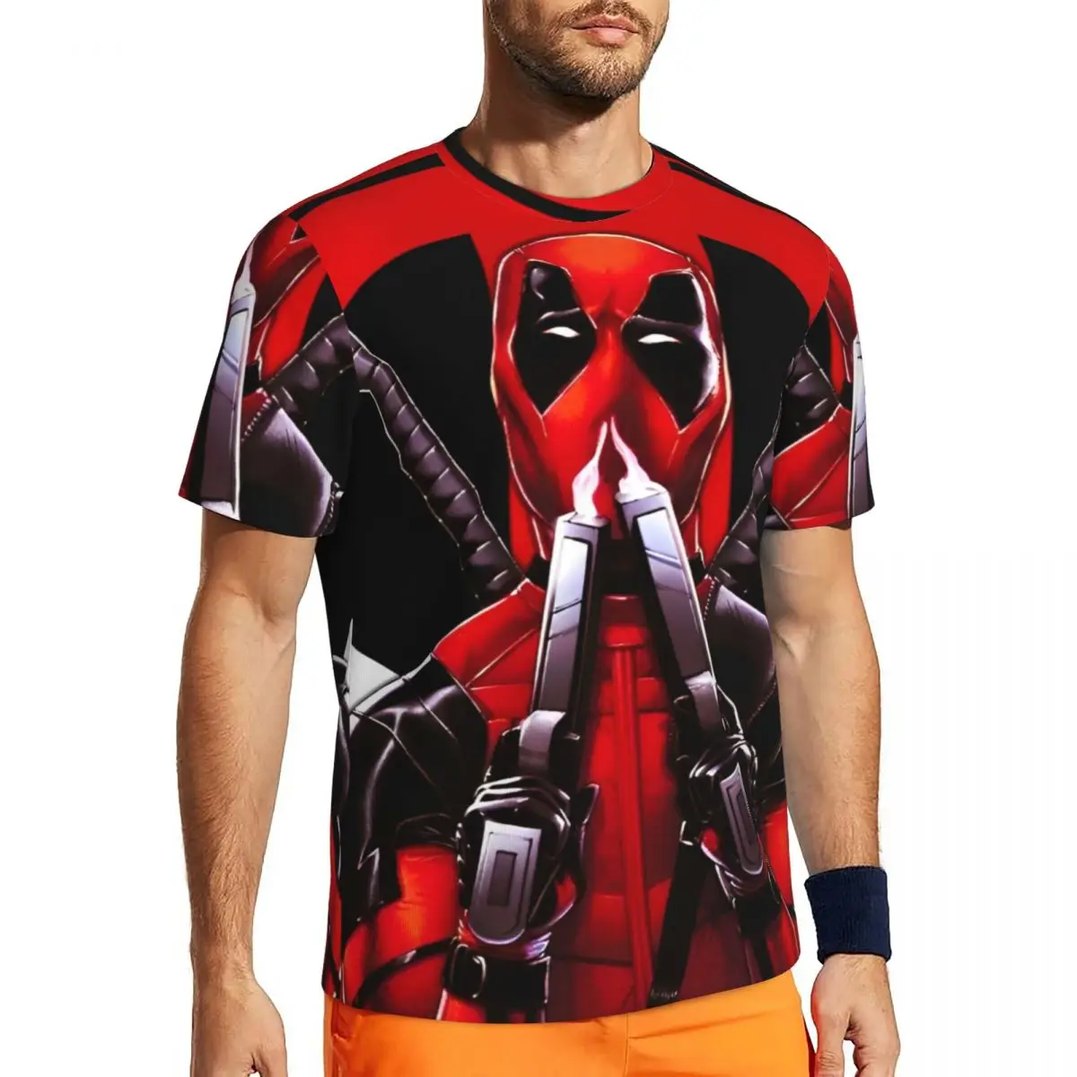 

Sports T-Shirt For Male Marvel Deadpool & Wolverine T Shirts Harajuku Summer Tee Shirt O Neck Streetwear Graphic Tops Plus Size