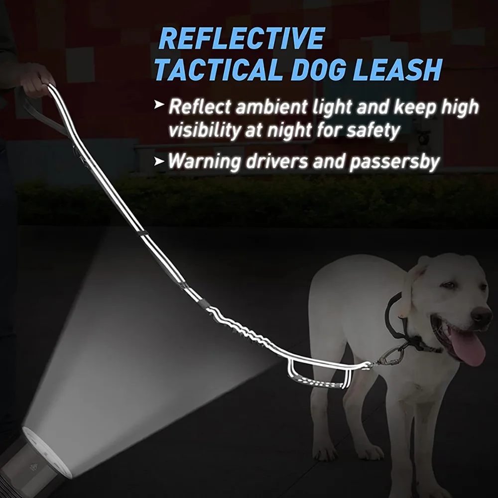 Robuste Bungee-Hundeleine, 4-in-1-Multifunktions-Trainingsleine mit Autositzgurt, Hundezubehör, Hundeleine für mittelgroße Hunde – Detail 10