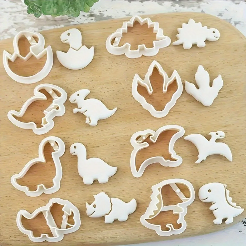 8Pcs Cute Bear Santa/reindeer Easter Bunny Chick Dinosaur Cutter Biscuit Baking Mold Halloween Animals Baking Cookie Tool Party - view 6