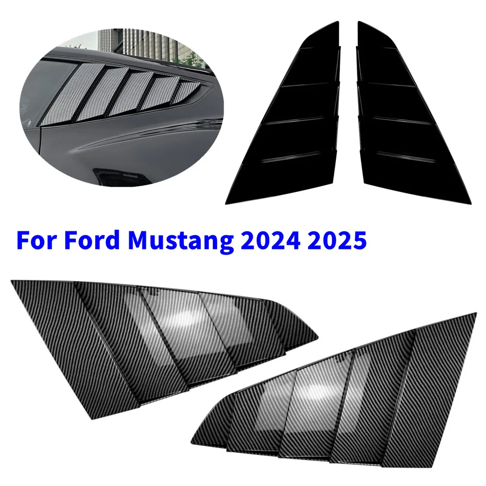

2 шт. для Ford Mustang 2024 2025, крышка жалюзи на заднее окно автомобиля, боковое вентиляционное отверстие, накладка, совок, аксессуары из АБС-пластика, детали