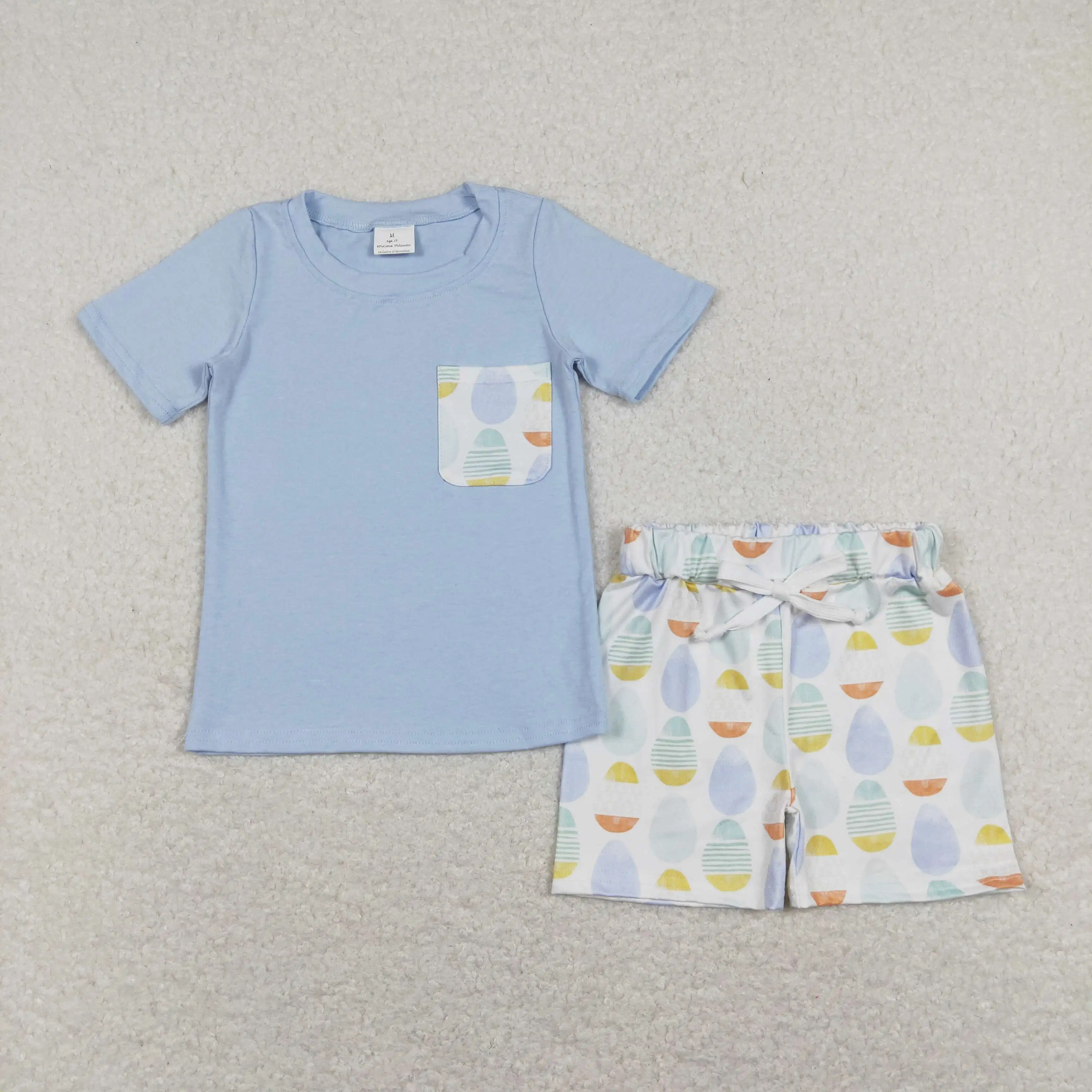 GSSO0559 Wholesale baby rompers matching Summer kids clothes girl easter sleeveless shorts suit Boutique baby girl clothes sets