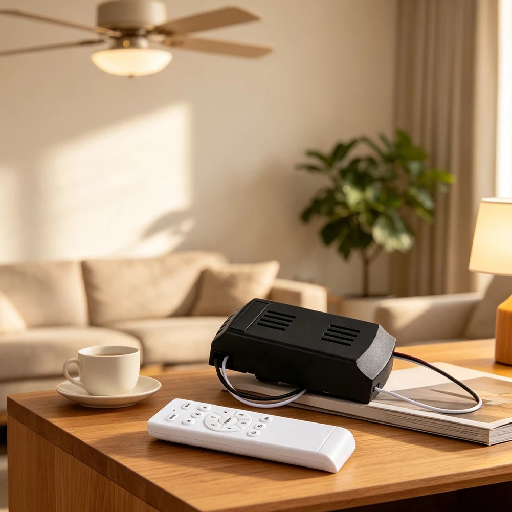 DC Motor Driver Remote Control Kit Compatible with 6-Speed Ceiling Fans Output DC24V Input 100-240V Power 35W Control Range 50m