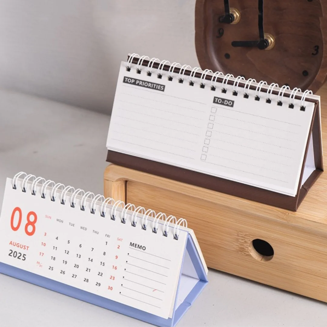 Простой настольный календарь 2025-2026, мини-планировщик, лучшие письменности, список дел, календарь, офисные школьные канцелярские принадлежности