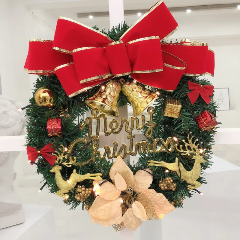 

2025 Hot Sale Merry Christmas Decoration Wreath Manufacturer Artificial Greenery Christmas Garland Decoration