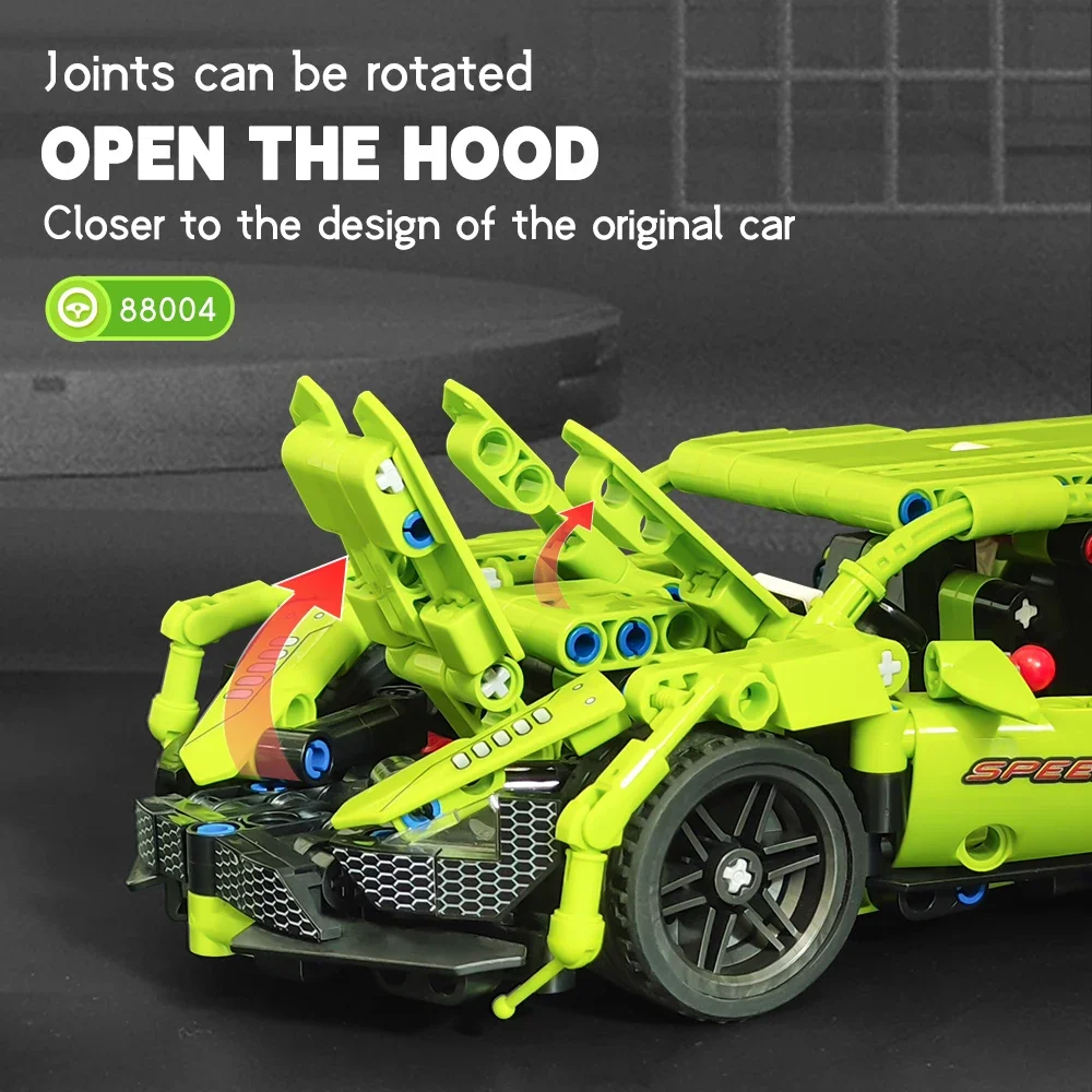 Nouveau modèle de course retirer 1:18 blocs de construction série de voiture 500 pièces jouets éducatifs véhicule de sport cadeau pour enfants garçon figurine d'action