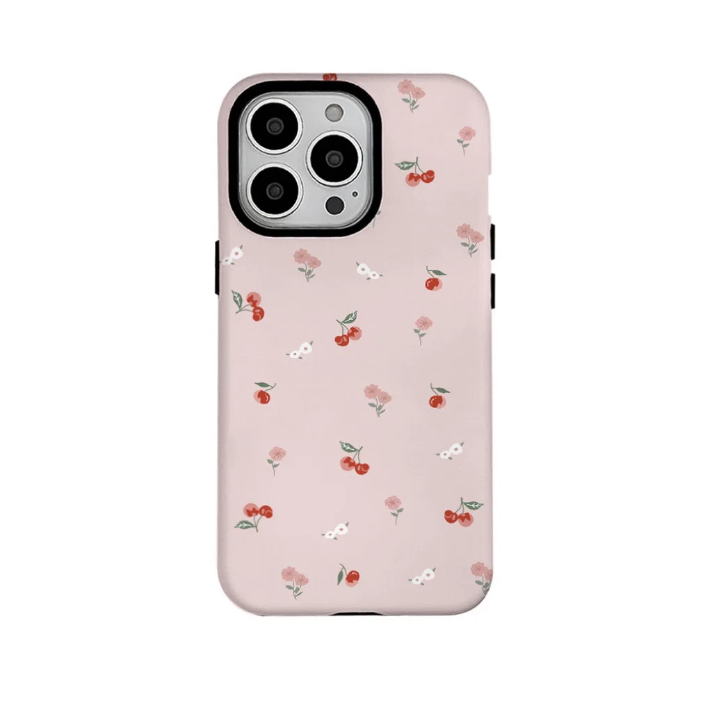 Pink Cherry Blossoms Phone Case for IPHONE 16 15 PRO MAX 14 13 12 11 PRO 16 15 Plus XR Acrylic TPU Two in One Mobile Phone Cases