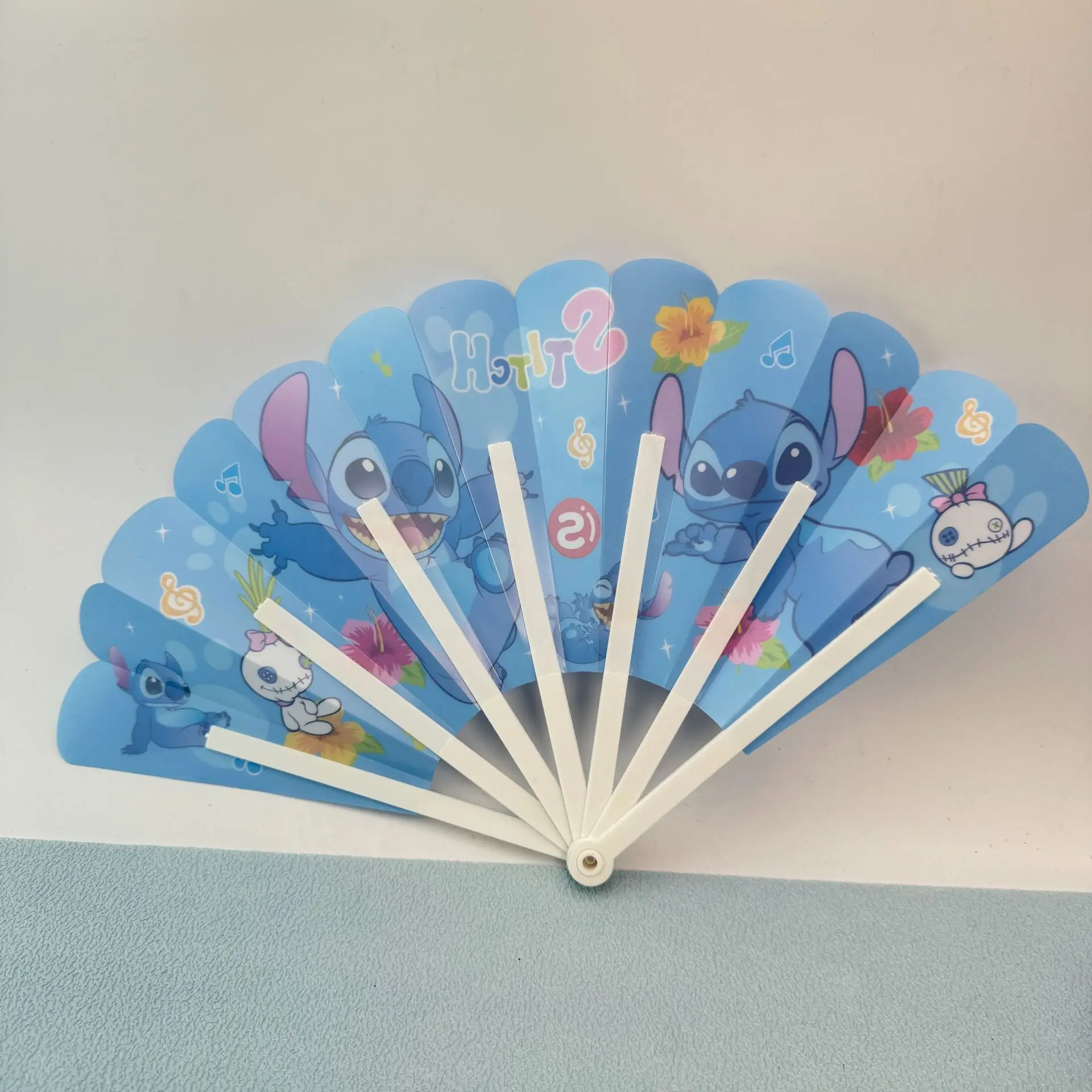 Novo disney dos desenhos animados ponto sete dobras fã anime dos desenhos animados portátil verão dobrável fã presentes atacado anime ponto