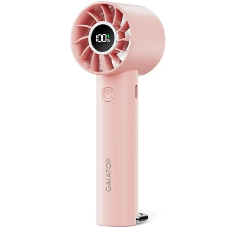 

Portable Mini Fan, 3 Speed Handheld Fans with Power Display Flashlight, USB Rechargeable Battery, Lightweight Personal Cooling