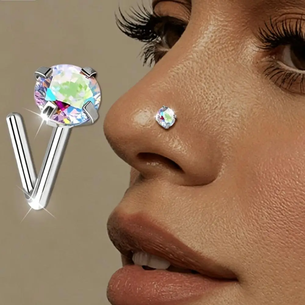 3Pcs Colorful Sparkling Nose Stud for Women Suitable for Everyday Wear And Parties at Music Festivals Enhances Fashion Jewelry