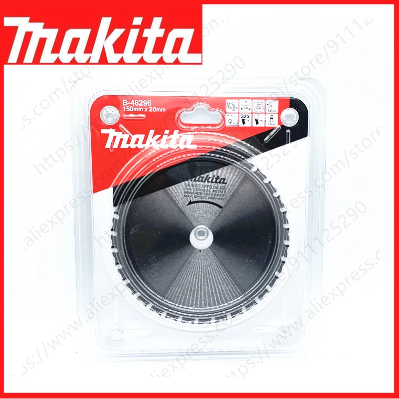 

Makita B-46296 Genuine Metal Saw Cutting Blade 150X20X32T Quick Cutting Circular Saw Blade Power Tool Accessories