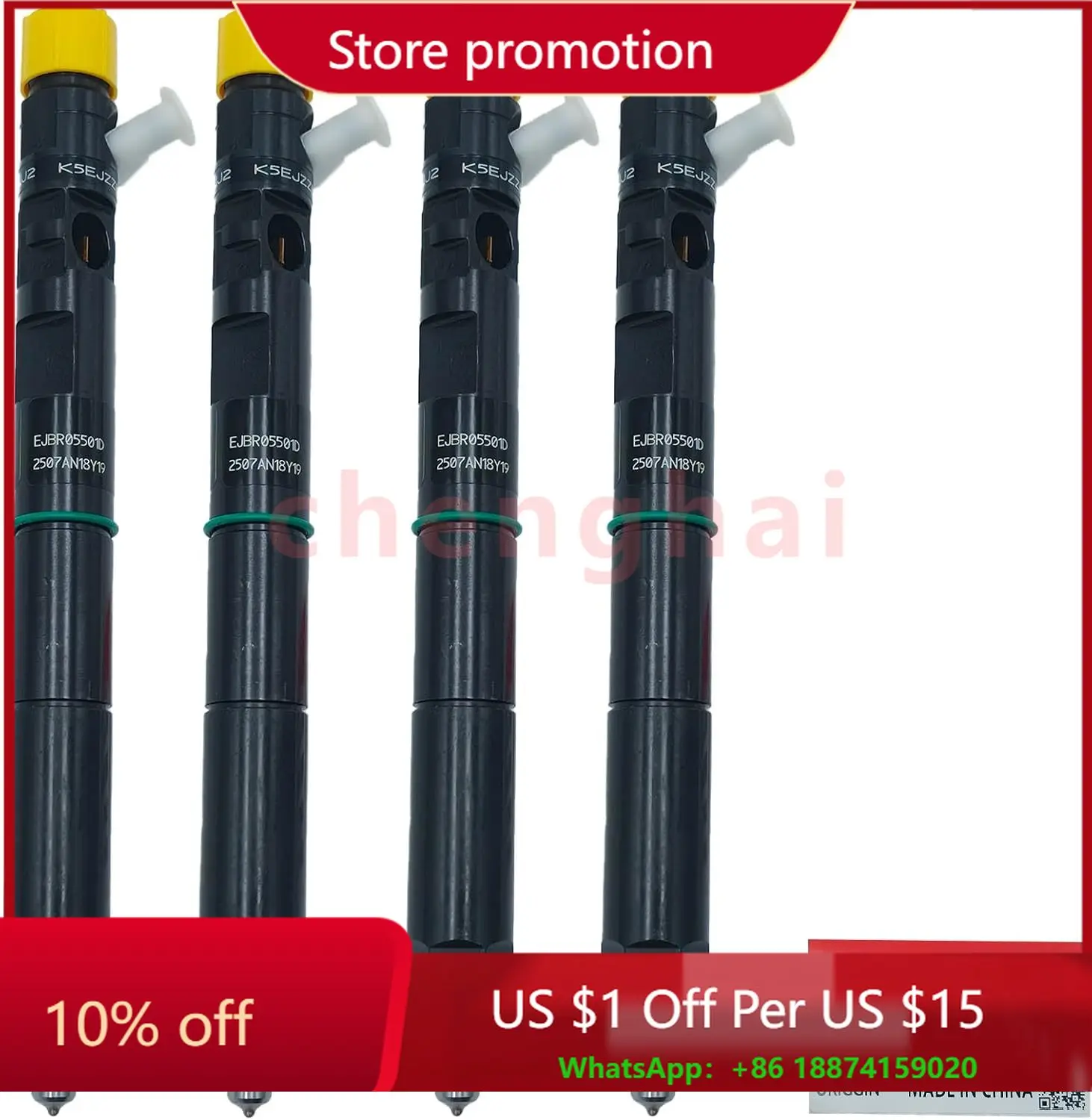 

ДЛЯ 4 шт. топливная форсунка EJBR05501D 33800-4X450, совместимая с HY Bongo K2900 2.9L