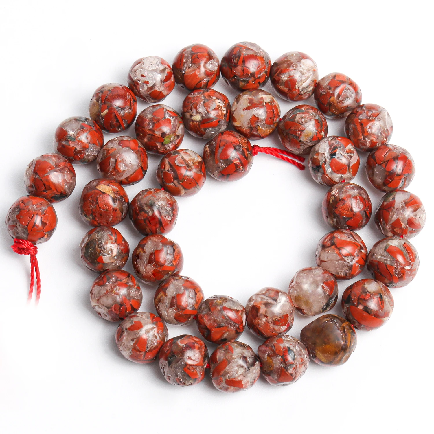 Natural Red Stone Round Jasper Loose Fashion Smooth Beads Women Charm For Jewelry Making Diy Bracelets Accessories 6mm 8mm 10mm