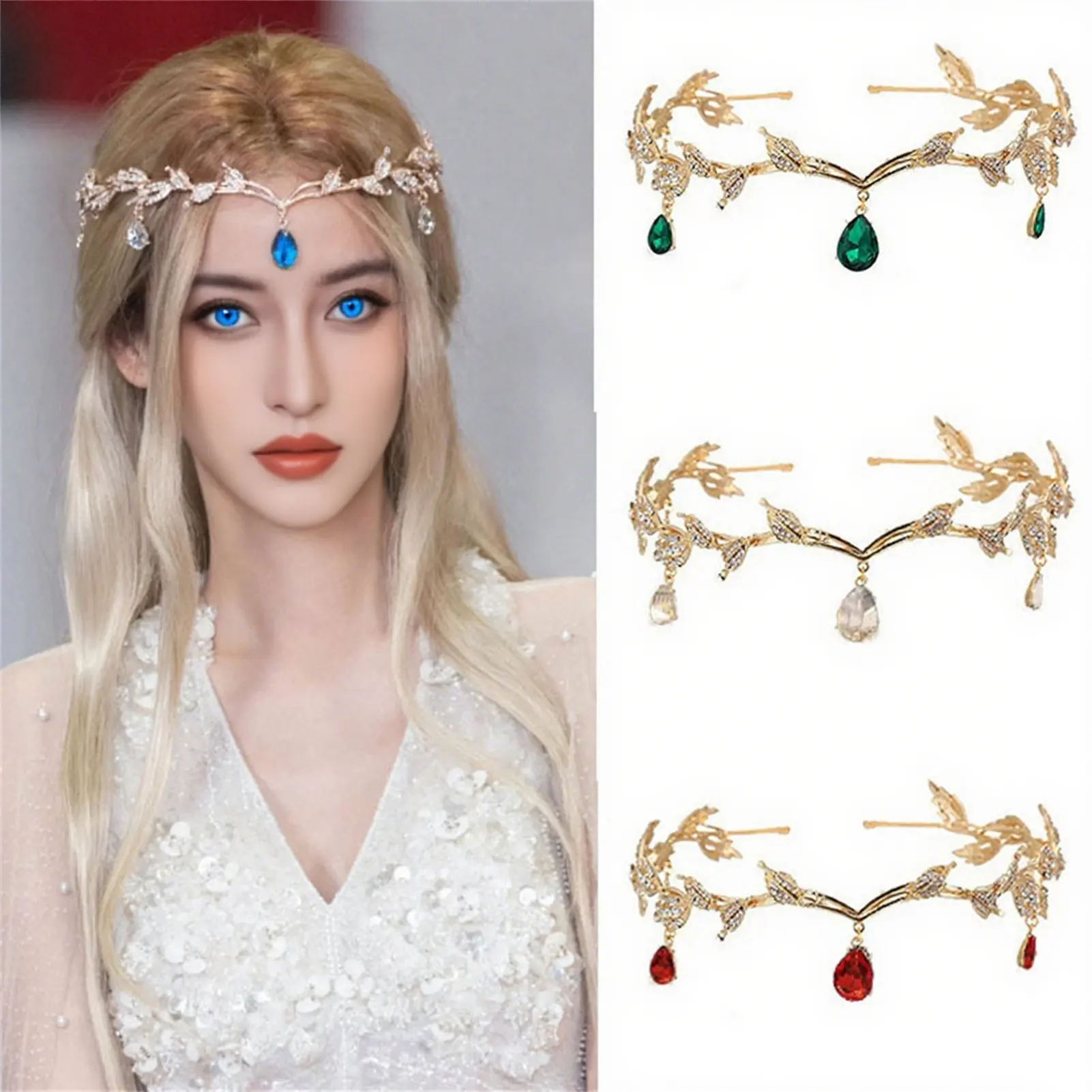 Sweet Style Rhinestone Crown Bridal Vintage Crystals Hair Jewelry Accessories Vines Princess Headband Wedding Makeup Present
