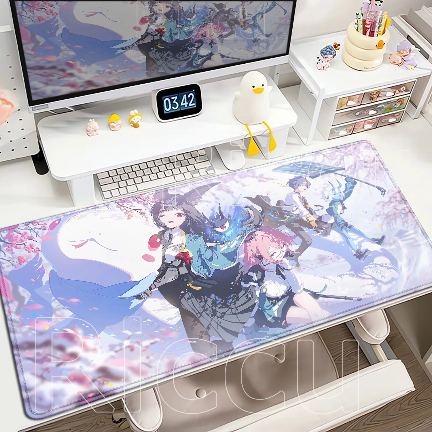 

Beautiful Anime Girl Mouse Pad Zenless Zone Zero Keyboard Pad Laptop Kawaii ZZZ Hoshimi Miyabi Desktop PC Gamer Cabinet Mousepad