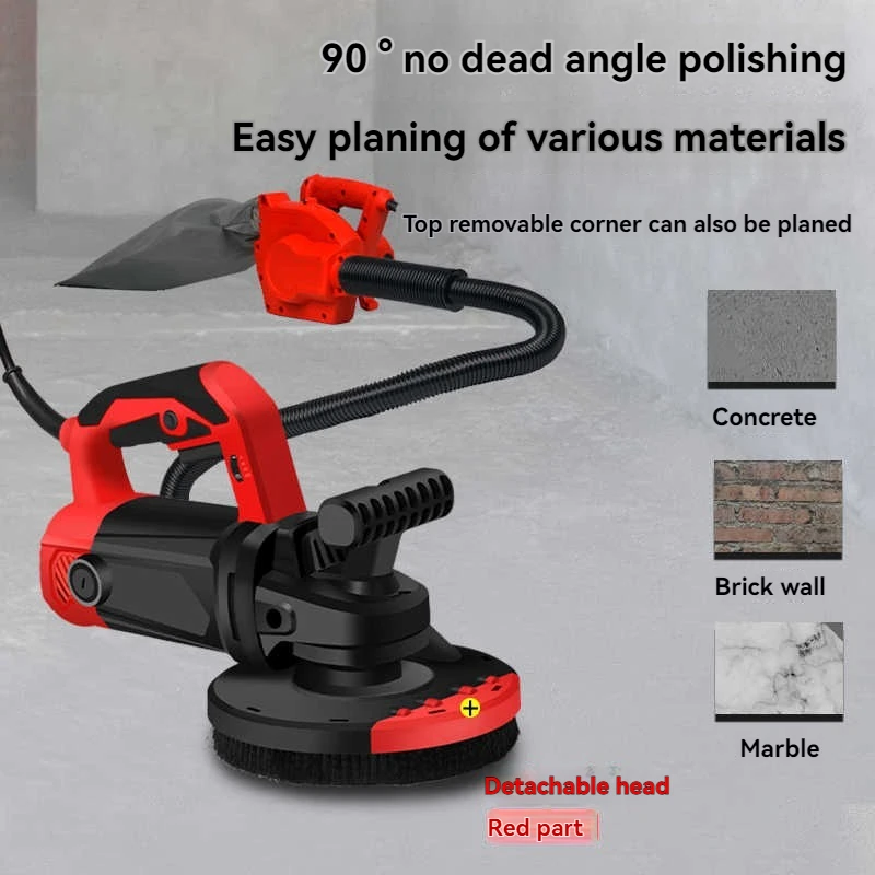 Electric Wall Planer Grinding Repaint Rough Concrete Polish Shoveling Putty Cement Floor Dustless Peeling Tool