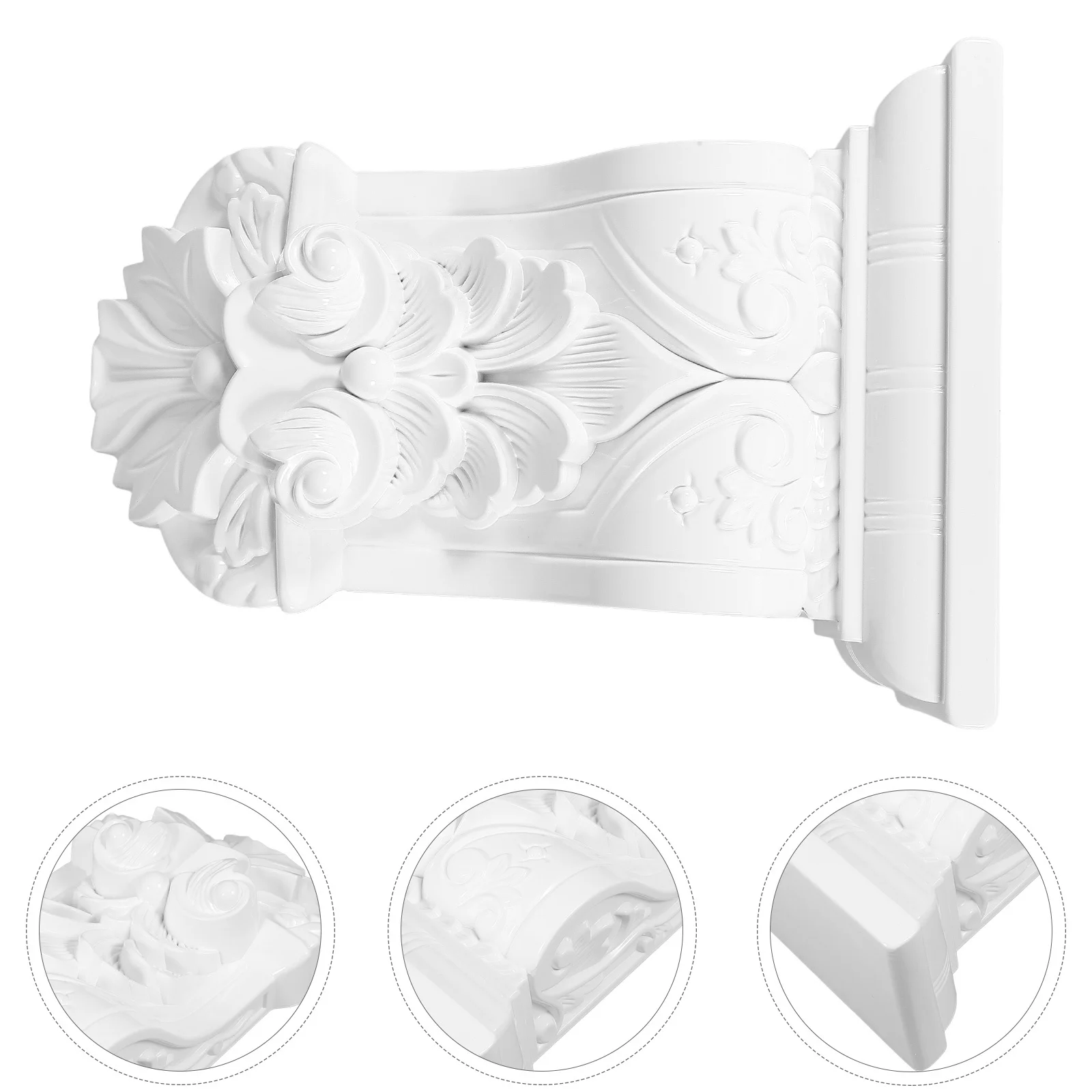 

1pc Decorative Corbel European Style Carved Wall Bracket For Home Corner Ceiling Support High Density Abs Lightweight Roman