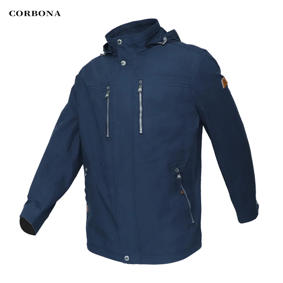 CORBONA 2024 Jacket Outdoor Sports Waterproof Business Leisure Multi-function Multi-pocket Long Sleeve High Quality Windbreaker