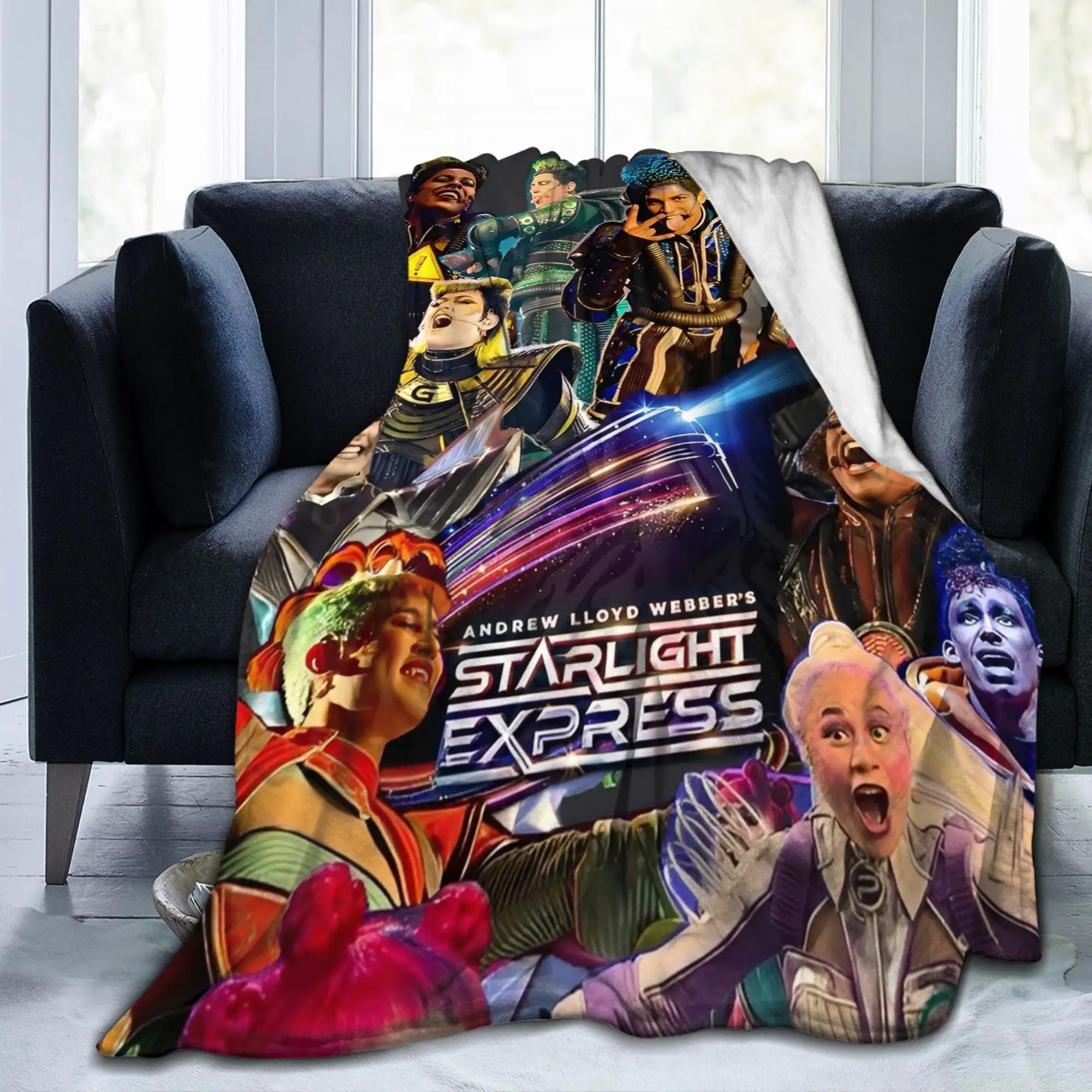 Starlight Express Musical Theater Blanket Coral Fleece Plush Autumn Winter Broadway Portable Ultra-Soft Throw Blanket Bedspread