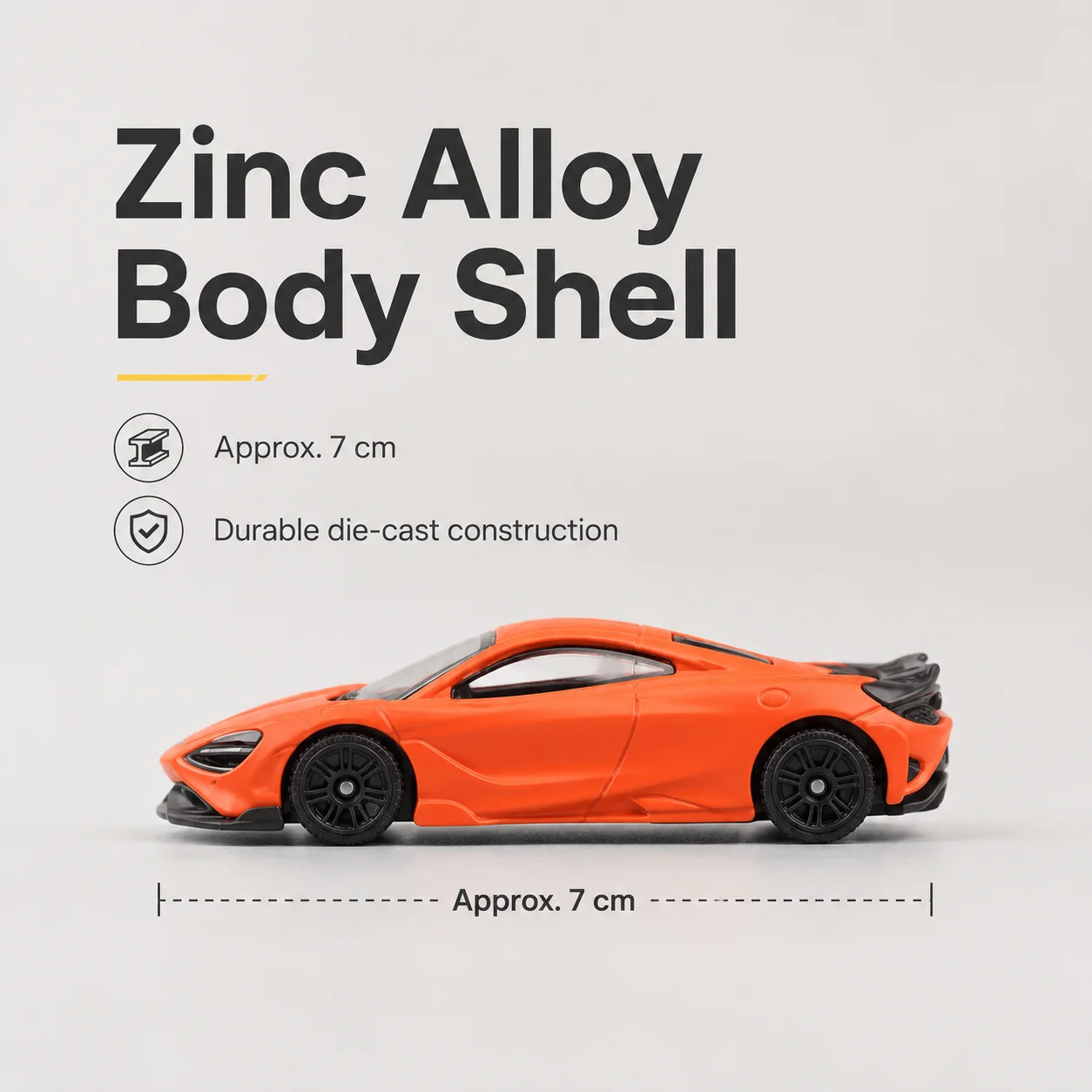CCA 1:64 McLaren 765LT Hypercar Race Miniature Model 1:64 3