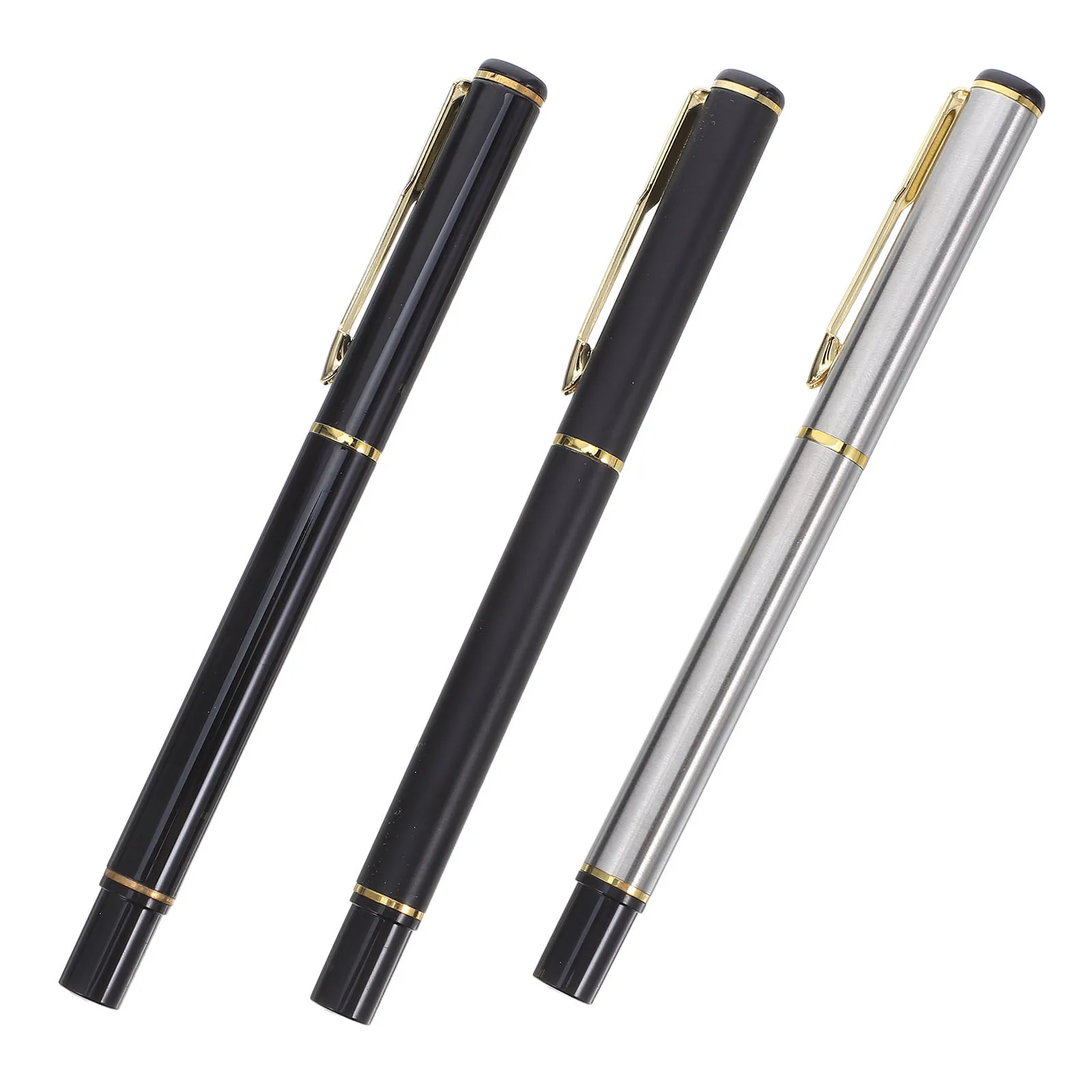 

3Pcs Portable Calligraphy Pen Set Refillable Fountain Brush Pen Soft Tip Fine Point Chinese Ink Brush for Writing Drawing