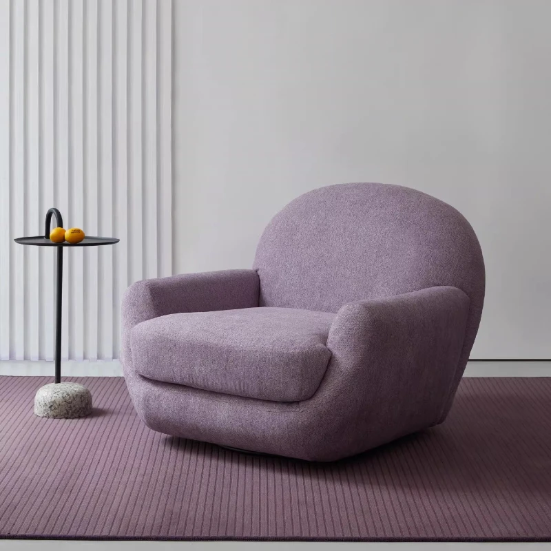 

Brown swivel large single sofa chair living room lounge balcony bedroom single chair lazy chair swivel chair