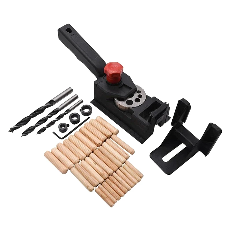 Dowel Drill Guide,Adjustable Self Centering Dowel Jig Kit For 3-12Mm Wood Dowel Straight Hole Drilling Guide (38Pcs Set)