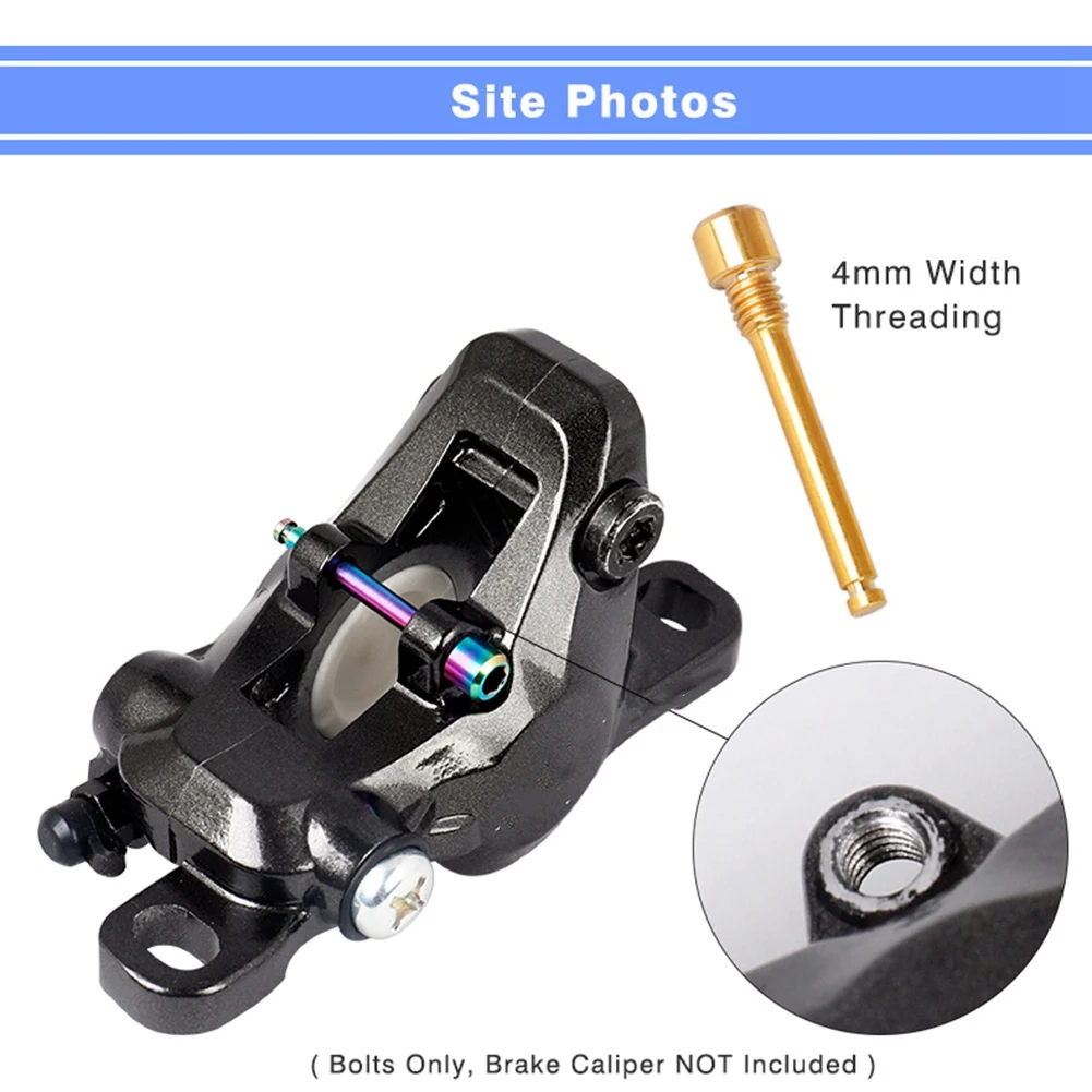 Титановые болты M4 для велосипедных дисковых тормозных колодок, резьбовые вставки, винт для гидравлического дискового суппорта XT R XT, золотой