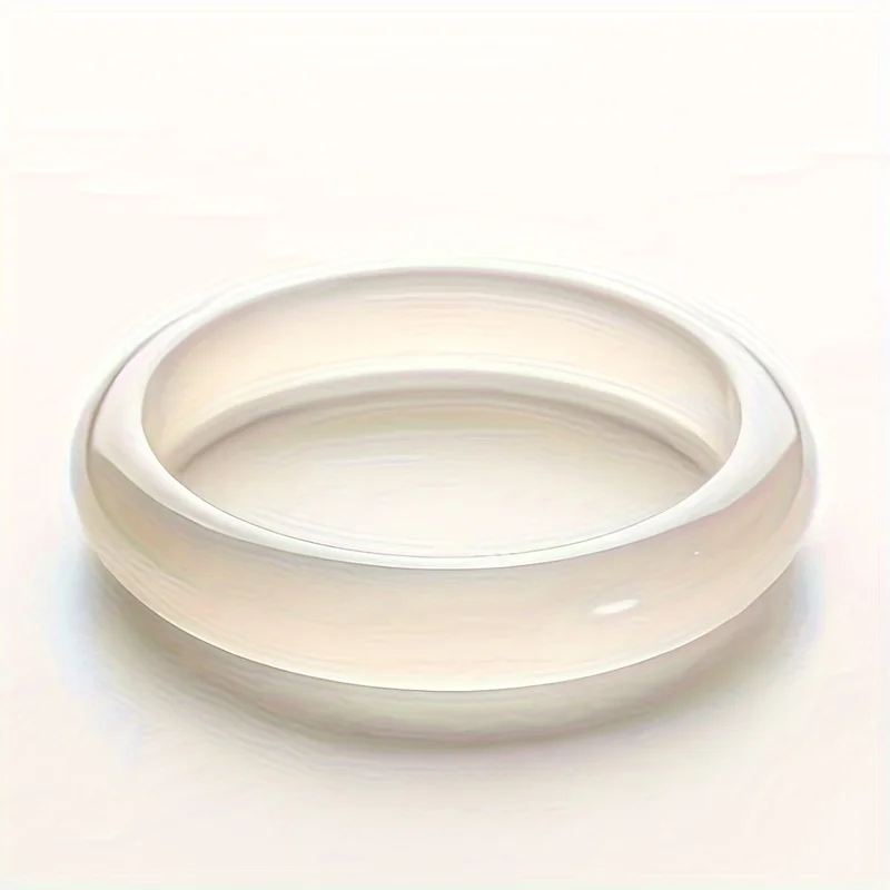 

Natural High Ice Quartzite Jade Bracelet, White Moonlight Girl Style