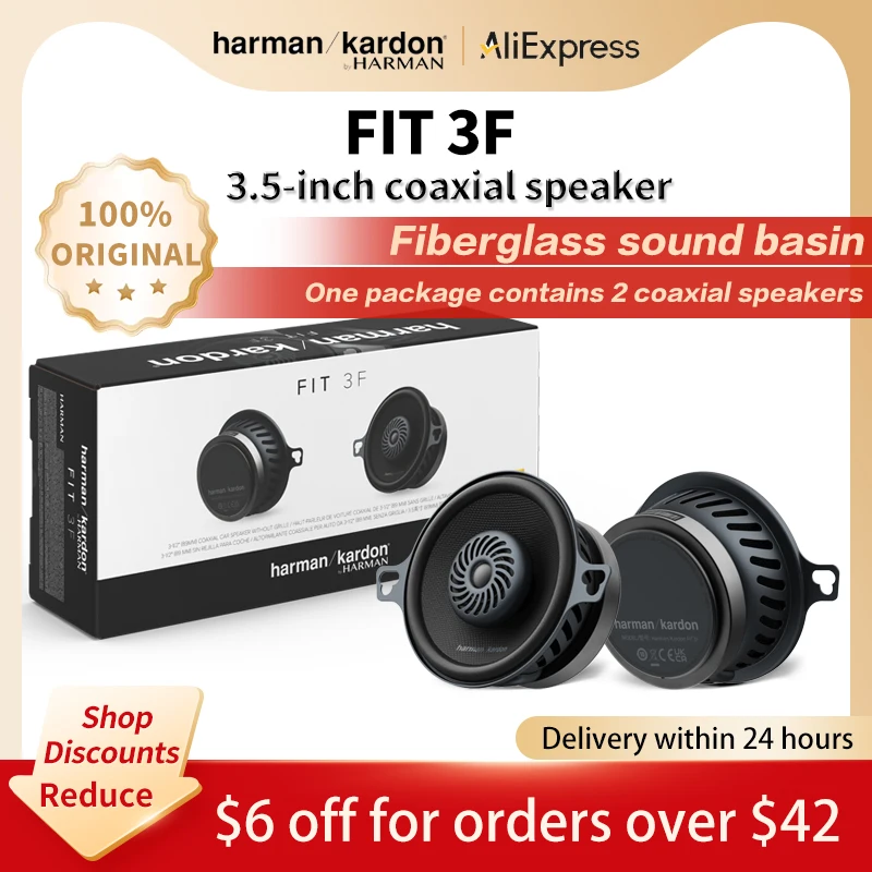 Harman Kardon Alto-falante de áudio para carro Alto-falante coaxial de 3,5 polegadas Alto-falante de fibra de vidro Alto-falante médio Subwoofer Alto-falante estéreo