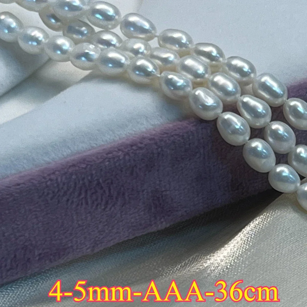 

Natural Freshwater Pearl 4-5mmAAA Rice Spacer Radiant Bead Jewelry MakeDIY Necklace Bracelet accessory Women Gift Wedding