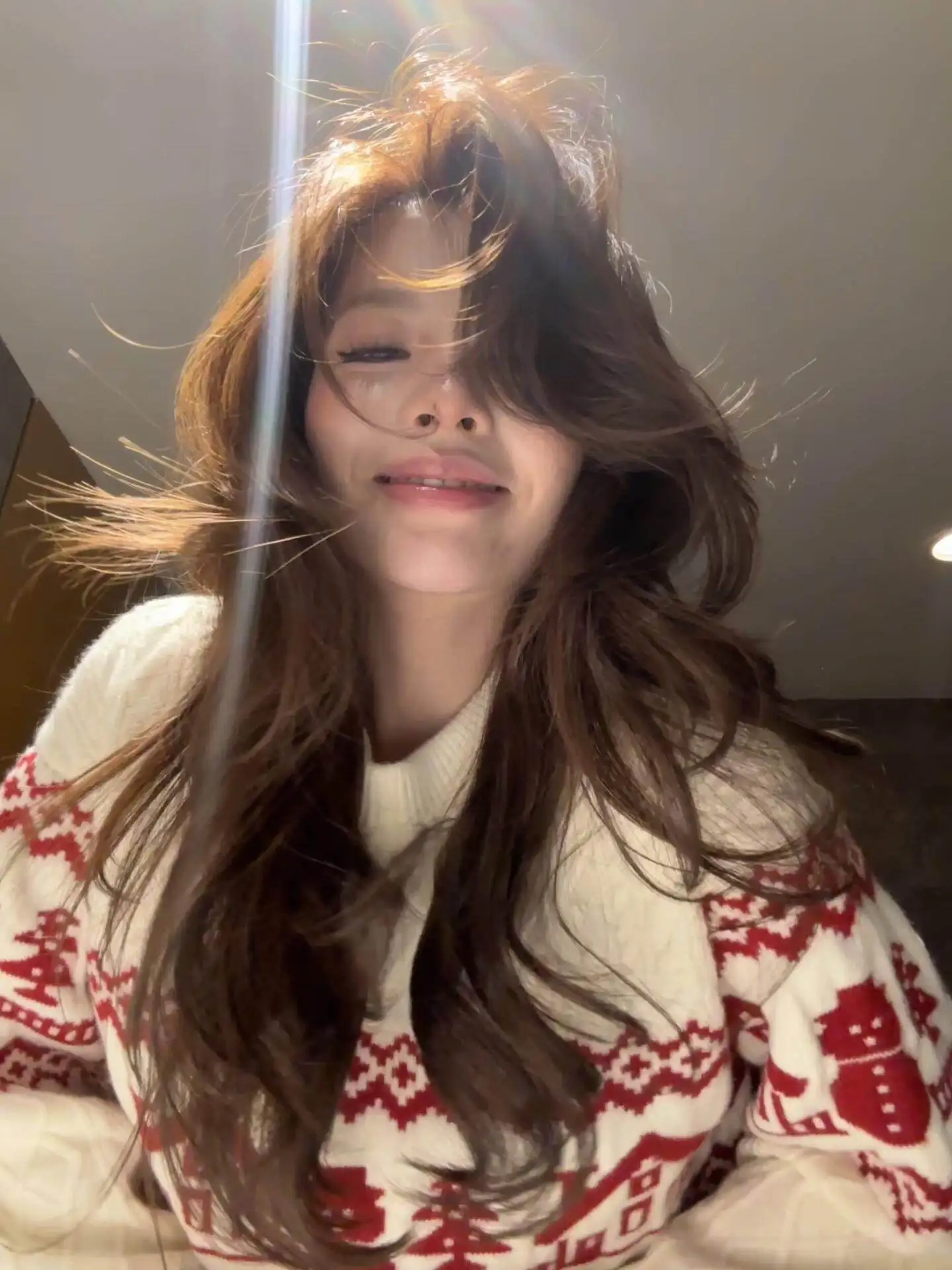 Retro zachte, gezellige Cisas rood wit gebreid los damessweatshirt Cisas borduurwerk ontwerp lente herfst winter top