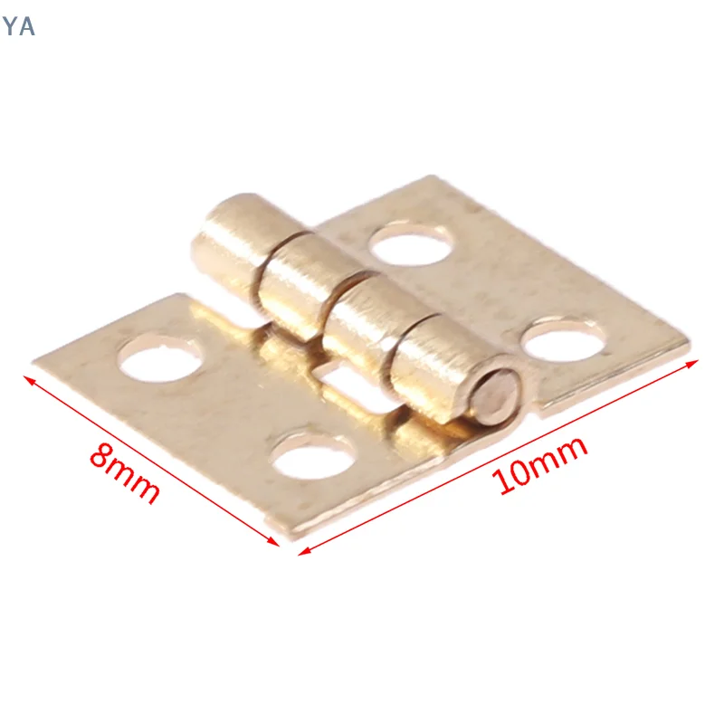 

[YA]20pcs Cabinet Door Hinges Brass Plated Mini Hinge Small Decorative Jewelry