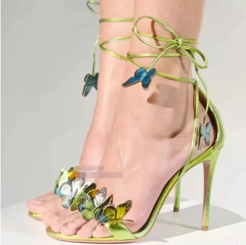 

Весна/Лето 2022, новые удобные повседневные сандалии на высоком каблуке с синим бантом, красные пикантные женские туфли