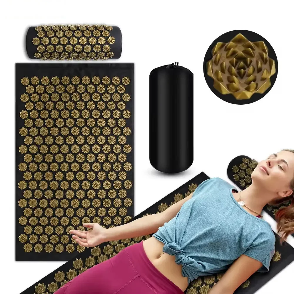 

Acupressure Yoga Mat Kuznetsov's Applicator Cushion Sensi Massage Body Needles With Spikes Pillow Foot Massager Fitness Pilates