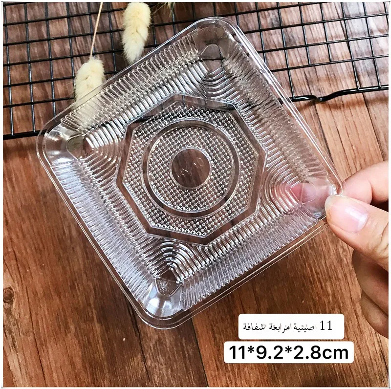 

Transparent Plastic Cake Tray without Cover Cookie Baking Tray Western Pastries Cookie Paaging Box Small Kitchen Tools