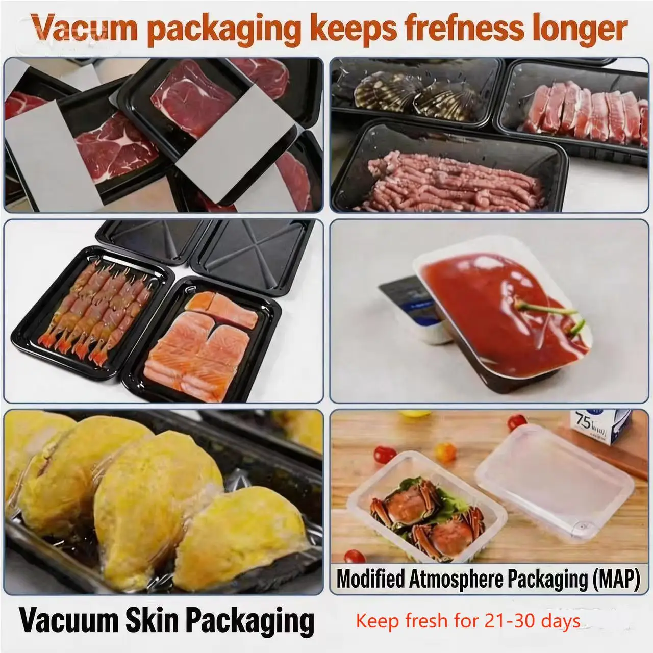 New semi-automatic lunch box fresh-keeping food meat fish food plate vacuum packaging and sealing machine