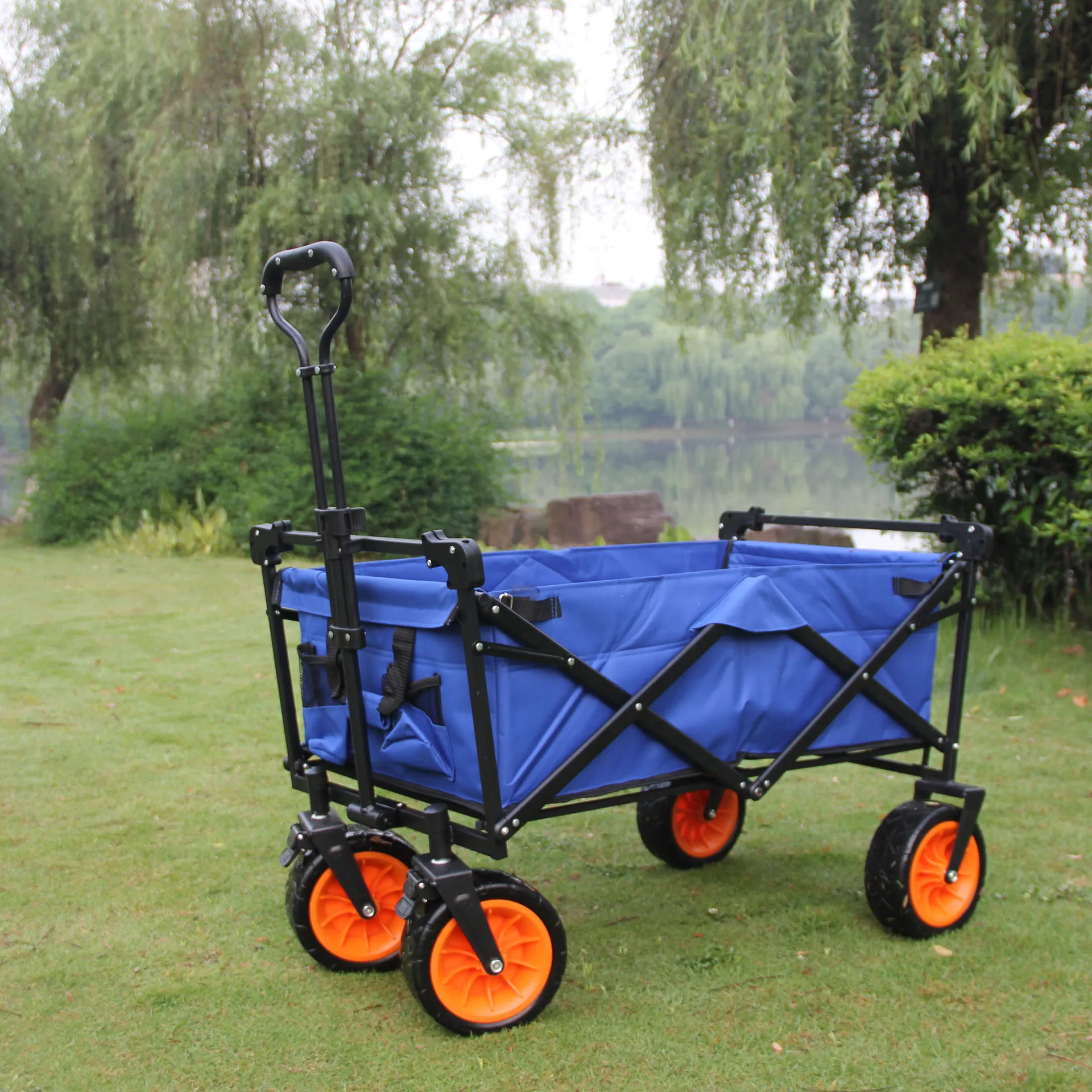 Outdoor Garden Beach Trolley fishing folding Camping Cart Wagon Portable Shopping tour hand luggage Cart Trolleys