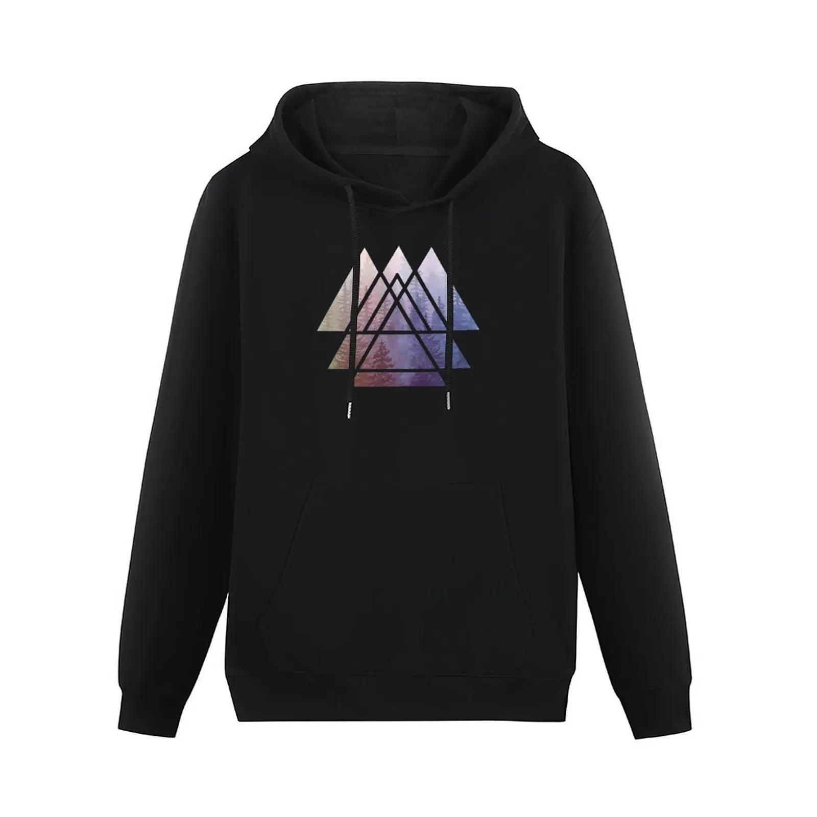 Sacred Geometry Triangles - Rainbow Misty Forest Pullover Hoodie men clothes men's winter sweater new hoodies and sweatshirts