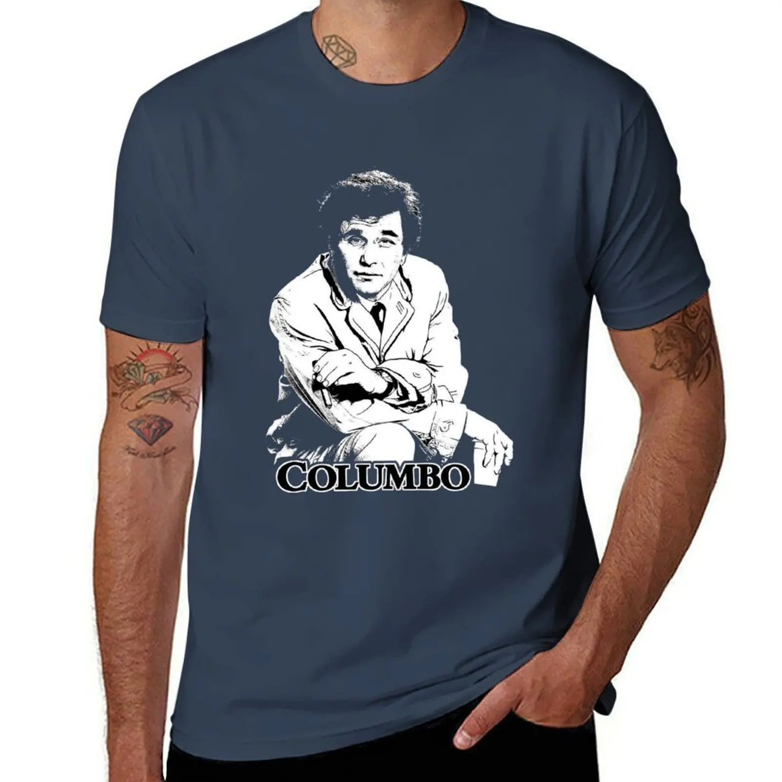 

Футболка Columbo, мужские футболки с рисунком, мужская футболка с рисунком, футболка