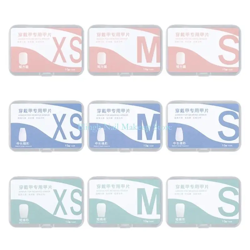 28TA 100Pcs/box Transparent Fake Nails Full Coverage Fake Nails Pack Artificial Nails