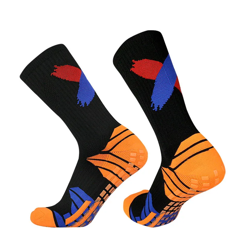 2023 New heel X non-slip soccer socks Men wome non-slip football basketball sports grip socks 38-45 calcetines hombre futbol