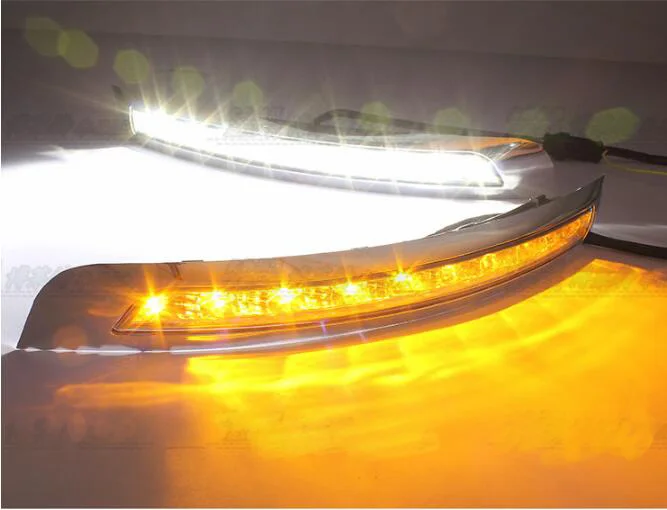 1 Set Bumper Lamp For Volvo XC90 DRL LED Daytime Running Lights 2007~2014year Headlight Xc90 Daylight 12V ABS Fog XC 90