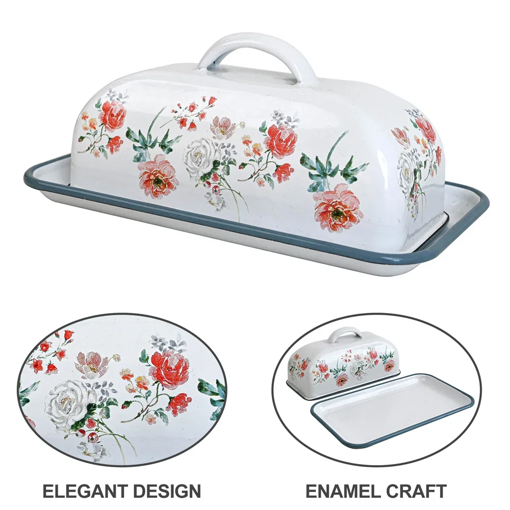 Retro Farmhouse Metal Butter Dish 5