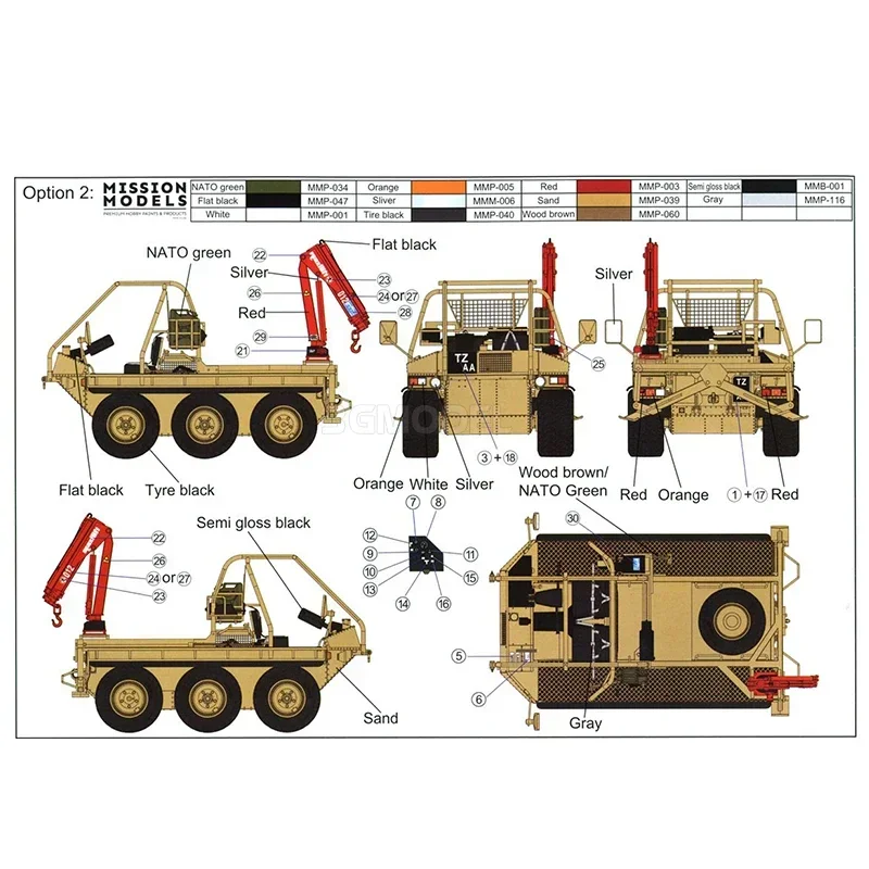 Gecko-Modell 35GM0018 UK ATMP All-Terrain-Fahrzeug mit Anhänger, Modellbausatz im Maßstab 1:35