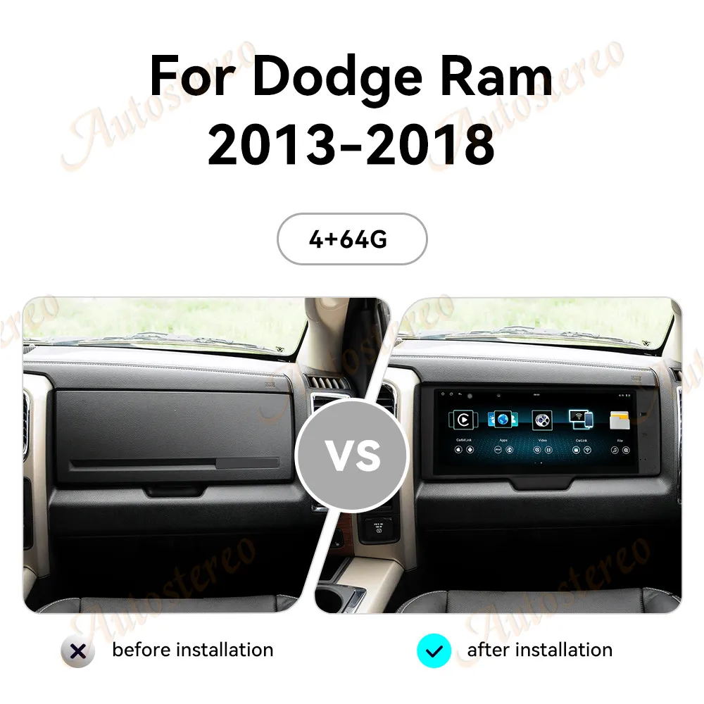 Car Passenger Screen 17 Inch Co-pilot Screen Android For Dodge RAM 2013-2018 Car GPS Navigation Multimedia Player Radio Headunit
