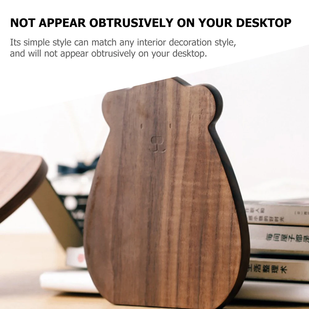 

Cartoon Wooden Bookend Stop Board Wood Desktop Bookends For Office Home School Decorative Book Organizer Non-Slip Reusable Book