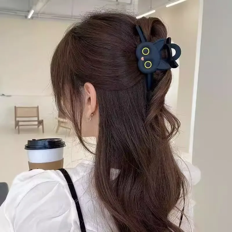 Pince à cheveux chat mignon pour femme, grand volume de cheveux japonais, pince à cheveux arrière de la tête, mode douce, coiffure cent, nouveau