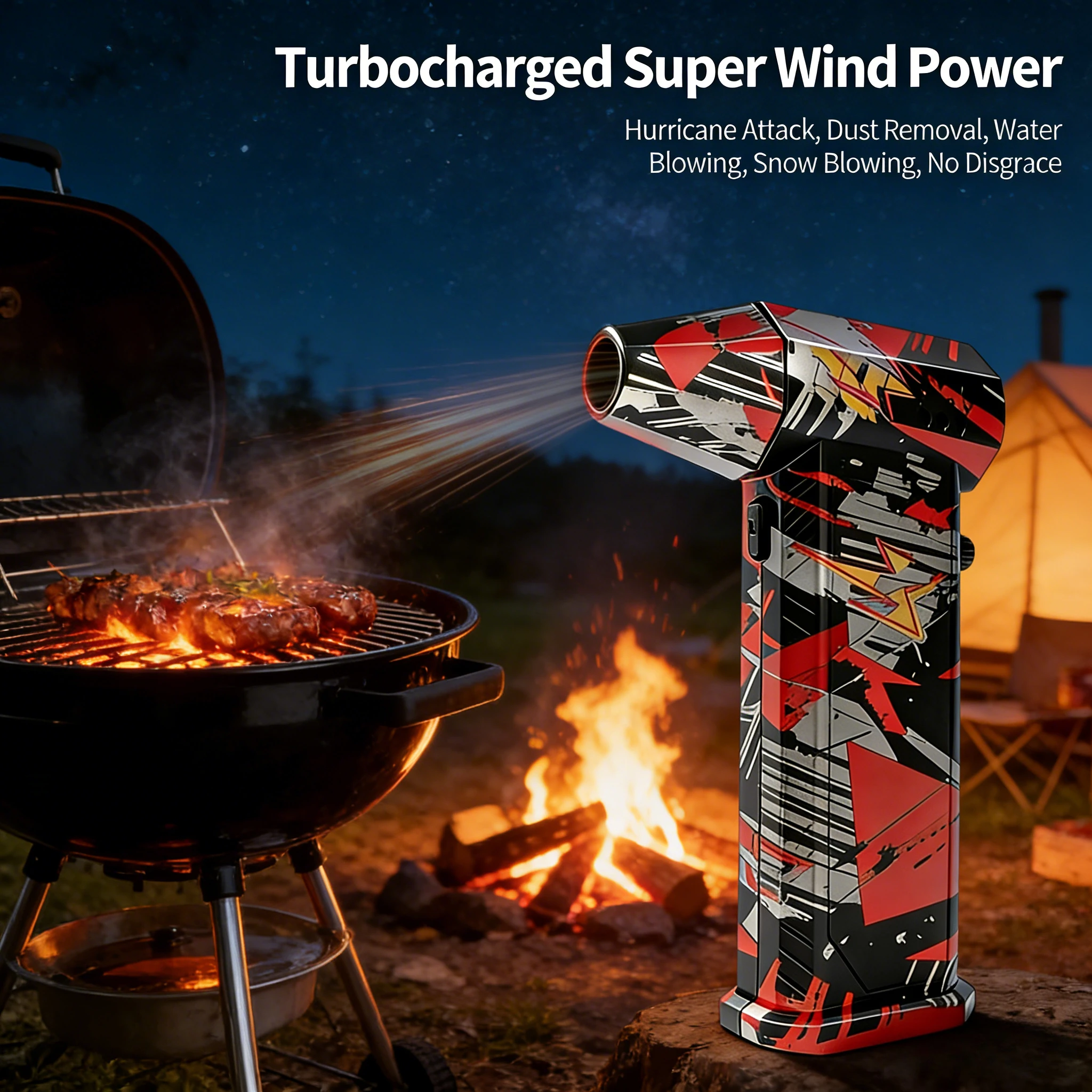 

X9 Violent Fan 130000RPM Turbo Jet Fan 5000mAh*2 Powerful Air Blower Duster Cleaner 200W High Power Duct Fan For Car PC Cleaning