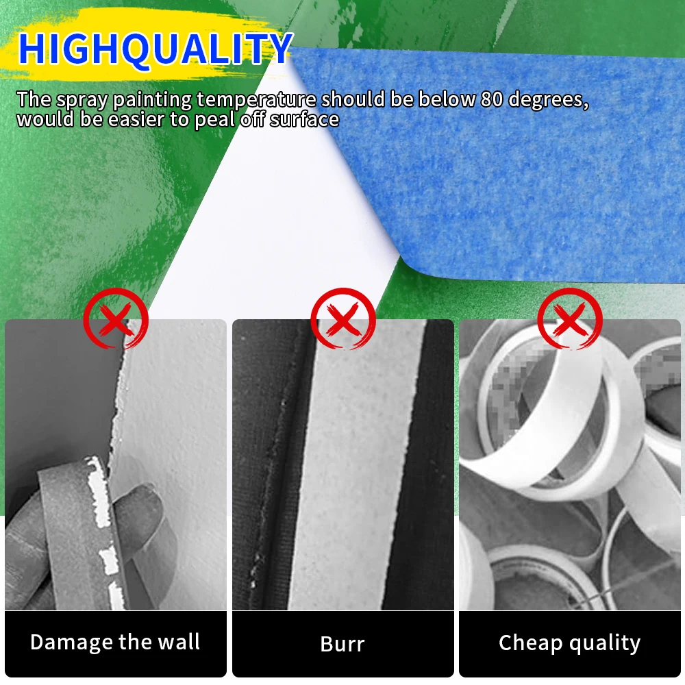 8 rotoli di nastro blu per pittori, 2 cm x 20 metri, materiale cartaceo, con supporto adesivo, per casa, ufficio, scuola, arte fai da te, artigianato e